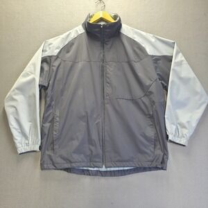 Totes Men's Gray Full Zip Long Sleeve Windbreaker Jacket Size XL